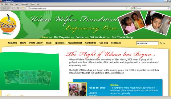 udaan welfare foundation - ngo website