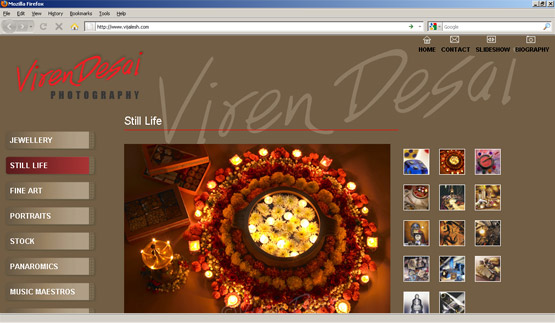 a website for a photographer