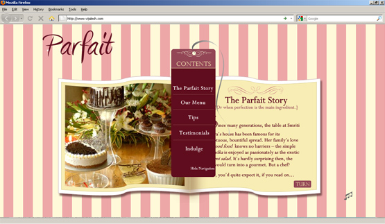 A website for a cake shop