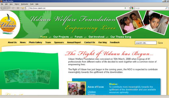 A website for an NGO from Mumbai